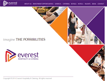 Tablet Screenshot of everest-hospitality.com